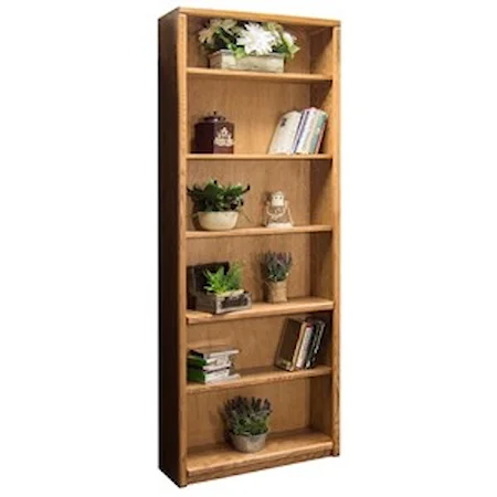 Bookcase With One Fixed and Four Adjustable Shelves